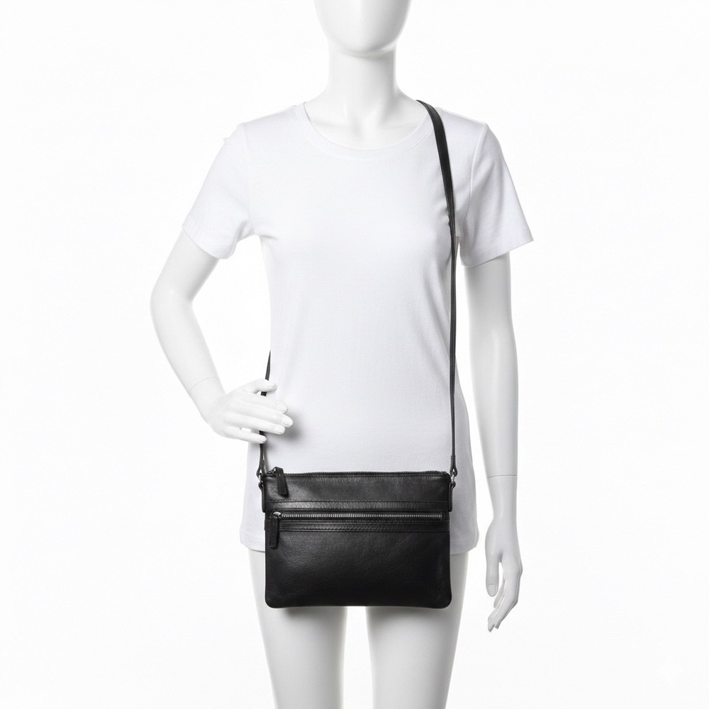Margot Black Crossbody Bag Small Shoulder Purse Minimalist Festival Travel Every